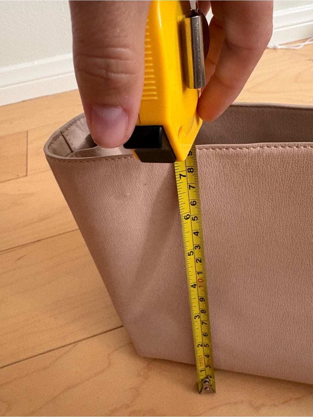 blush/neutral Cuyana tote insert organizer - Picture 3 of 5